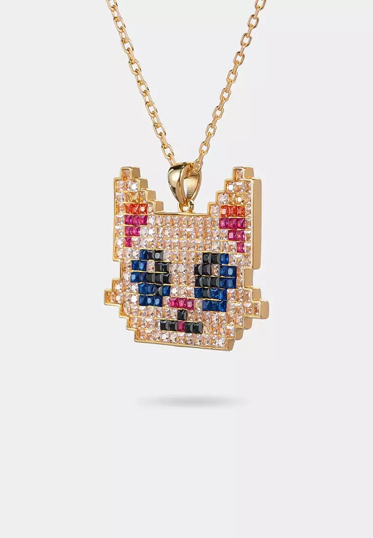 Pixel Cute Cat Pendant 013
