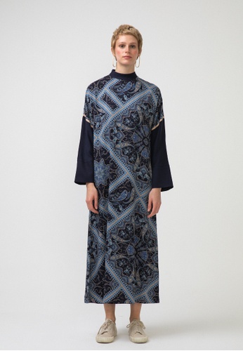 Touche Prive multi High Neck Printed Dress 7543BAADD96E34GS_1