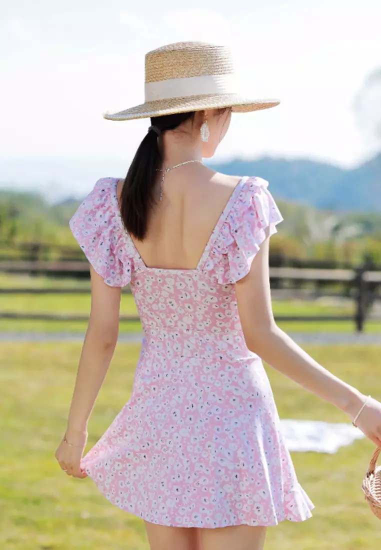 Casual cheap dress pink
