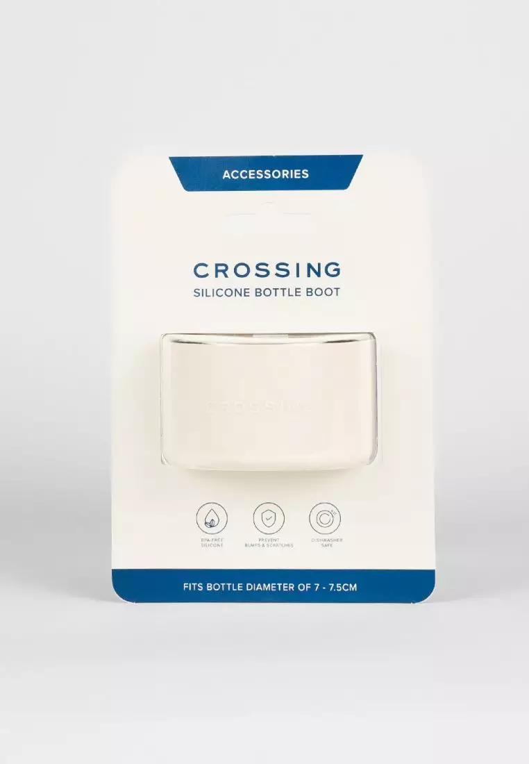 Crossing Silicone Water Bottle Boot - Fits Diameter 7-7.5cm (550ml) Blistered Pack - Cream
