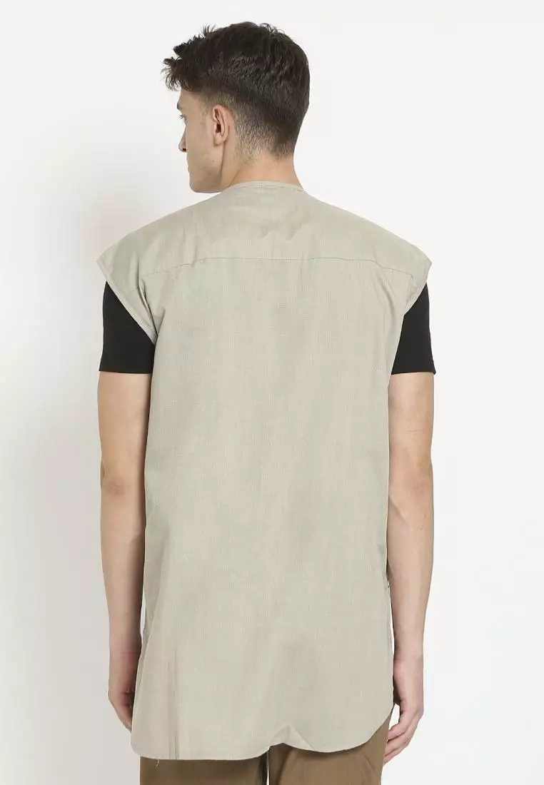 Zayidan Rompi Sholat Zipper Muslim Pria - Silver