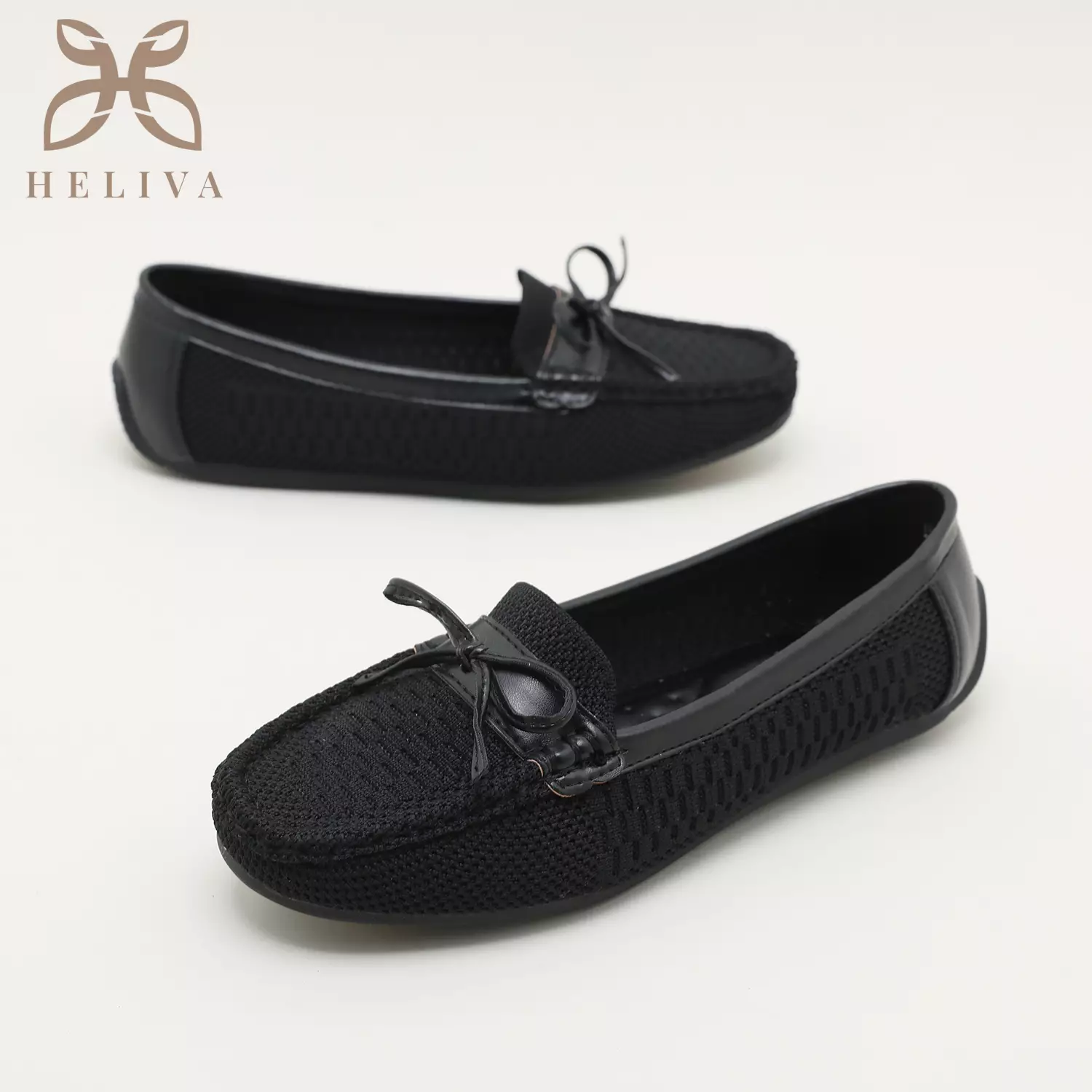 Heliva Valencia Loafers Bow Women Shoes Knitted