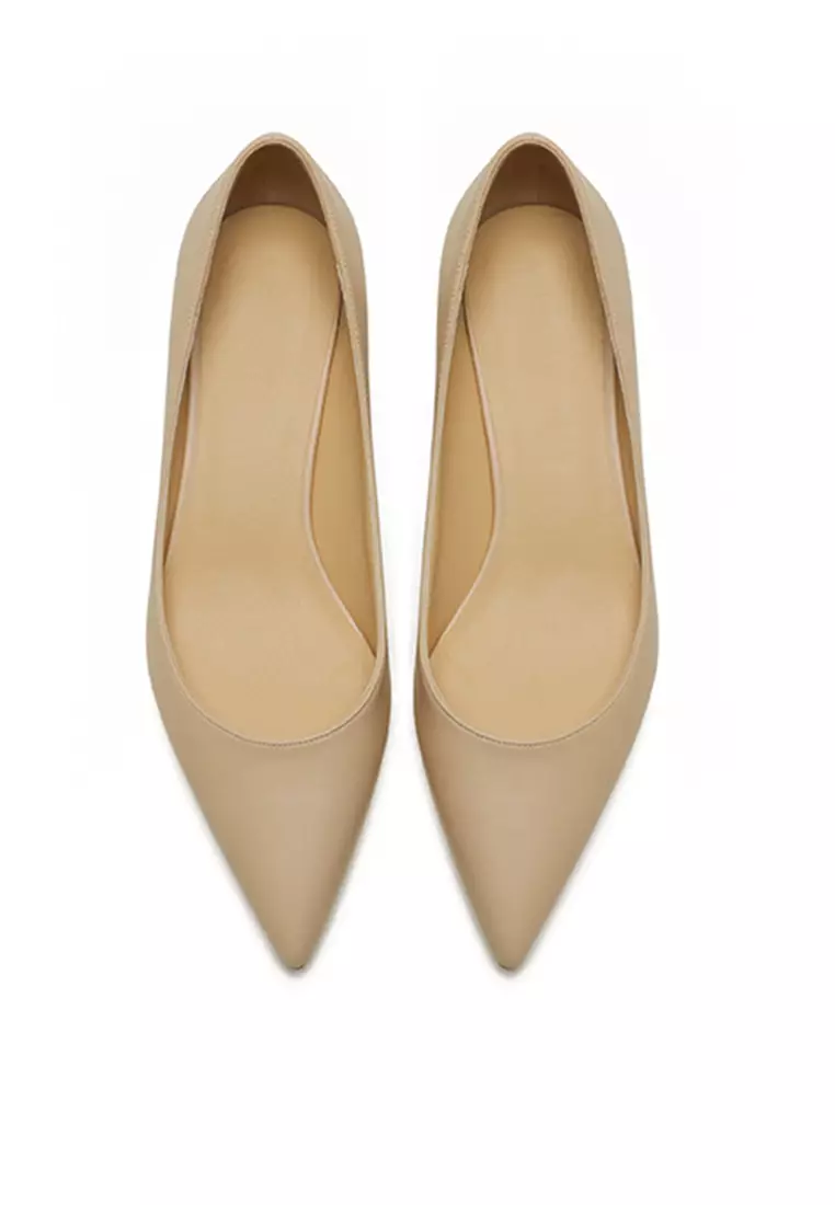 3CM Uniform Pointed Low Heel Shoes HZL231