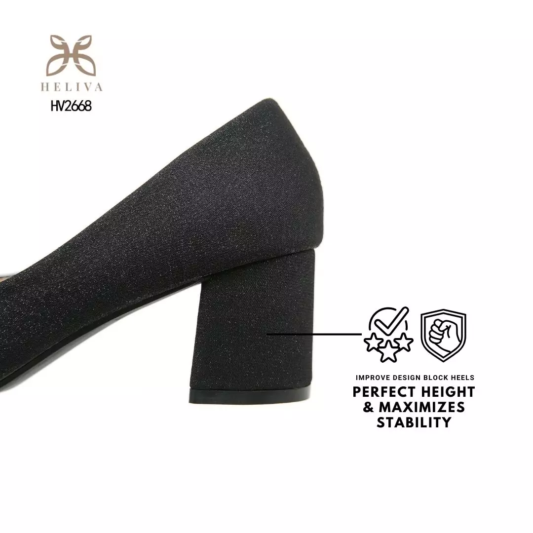 Heliva Christy High Heels Chunky Ribbon Rainbow Rhinestones sol 5.5cm HV2668