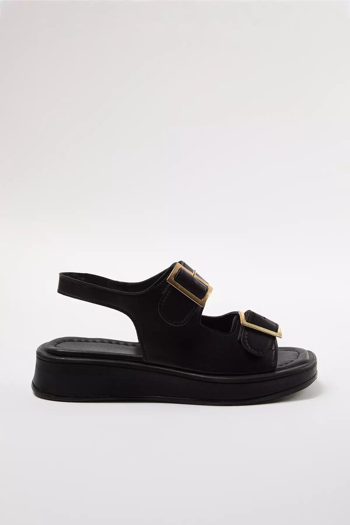 Double Buckle Chunky Sole Sandals