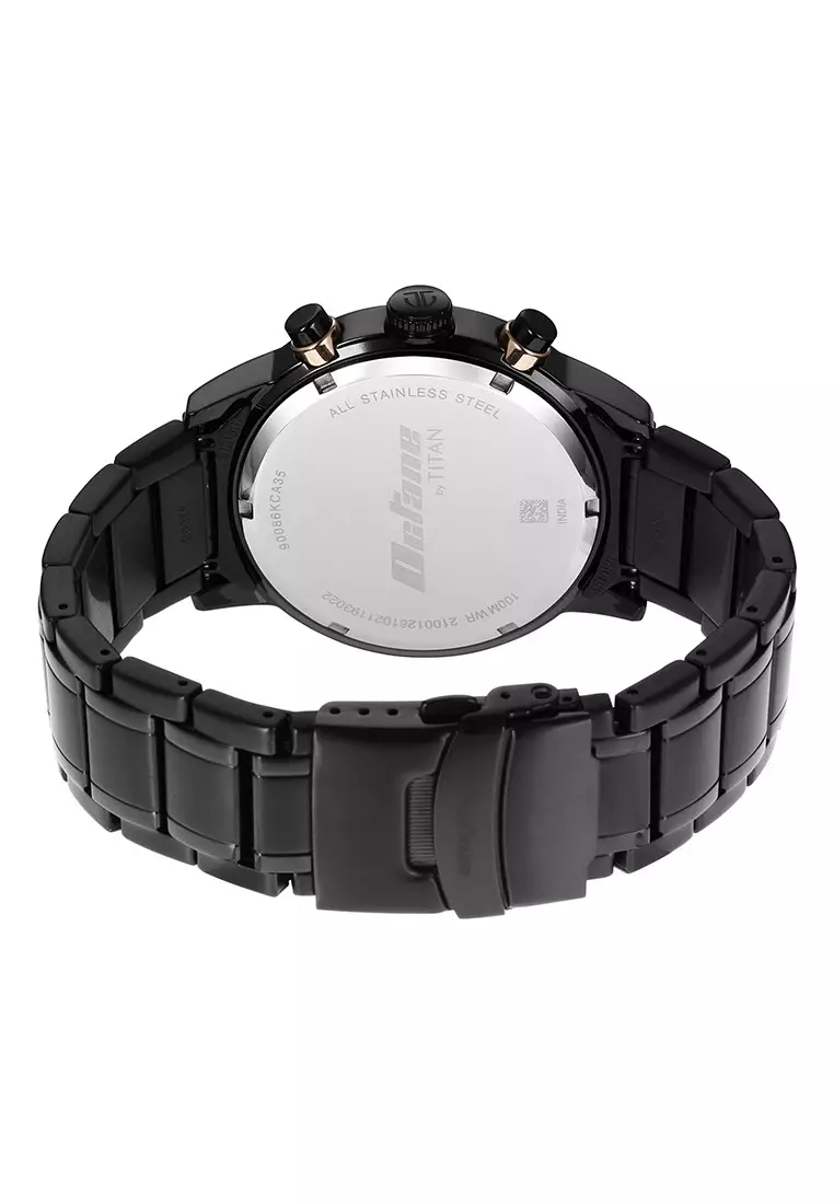 Buy Titan Titan Octane Black Stainless Steel Analog Quartz Watch
