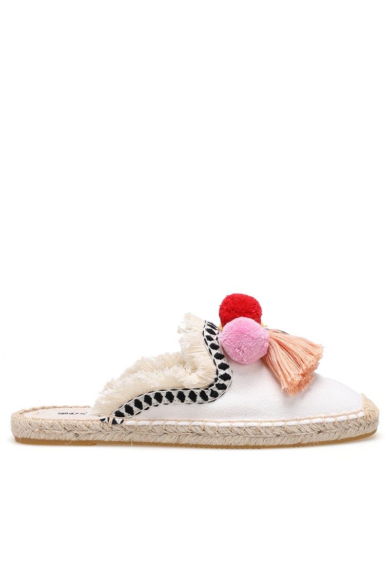 Fur Ball Canvas Espadrilles HB002