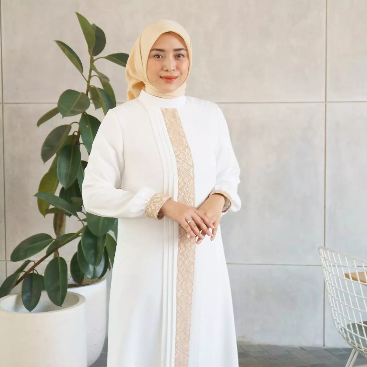 EPC Gamis Keisha - Broken White - Brocade Collection