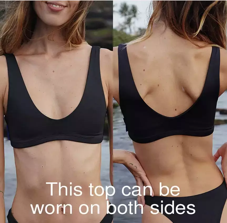 Nias Surf Bikini Top in Black