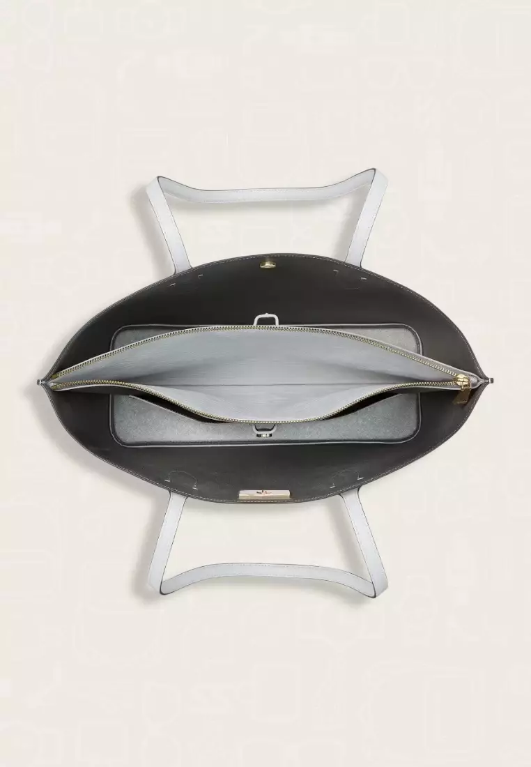 Kate Spade Suite Large Work Tote Crossgrain Leather Stone Path Multi