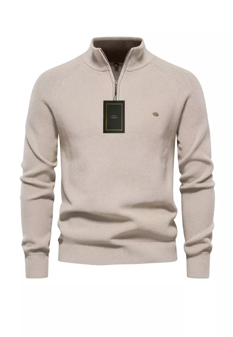 Stand Collar Slim Fit Sweater AX-Y832