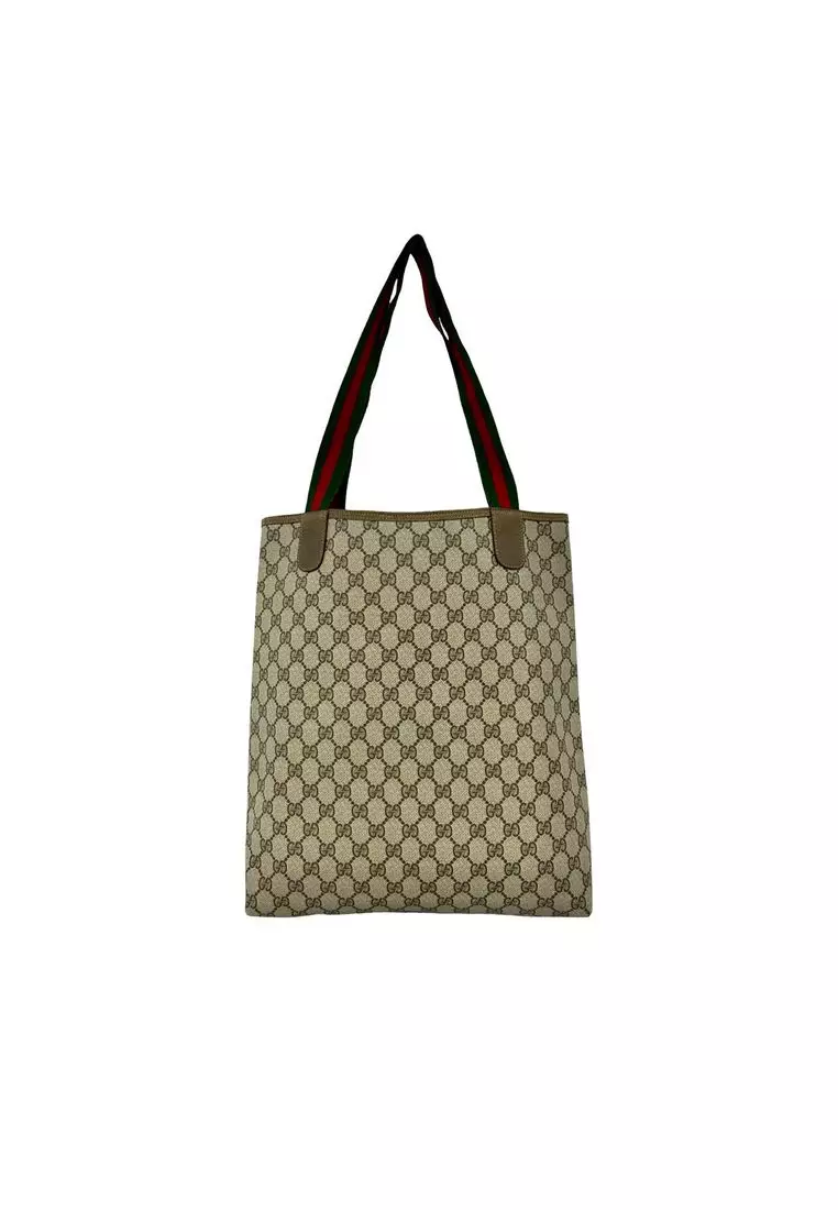 Pre-Loved Gucci Gg Supreme Web Tote