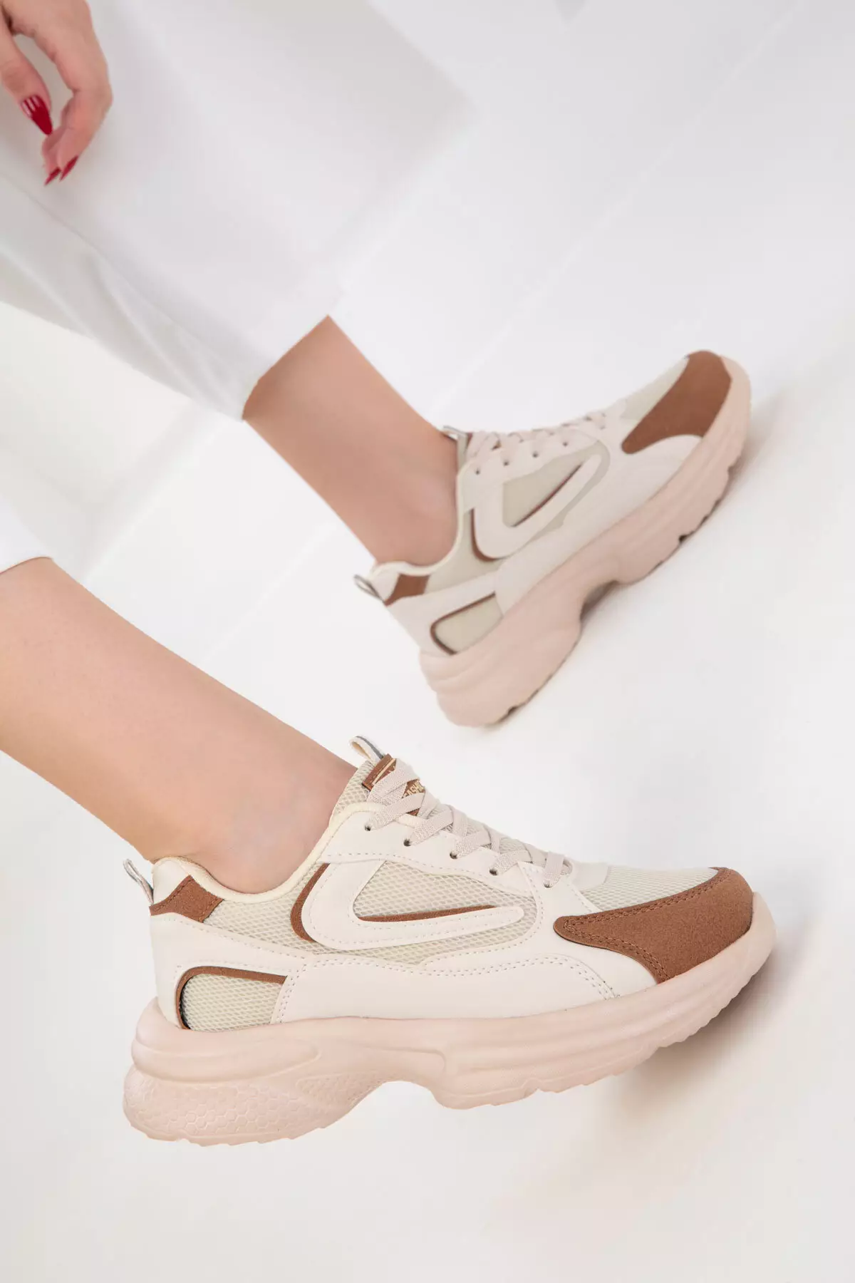 Beige-Tan Women's Sneaker 20413