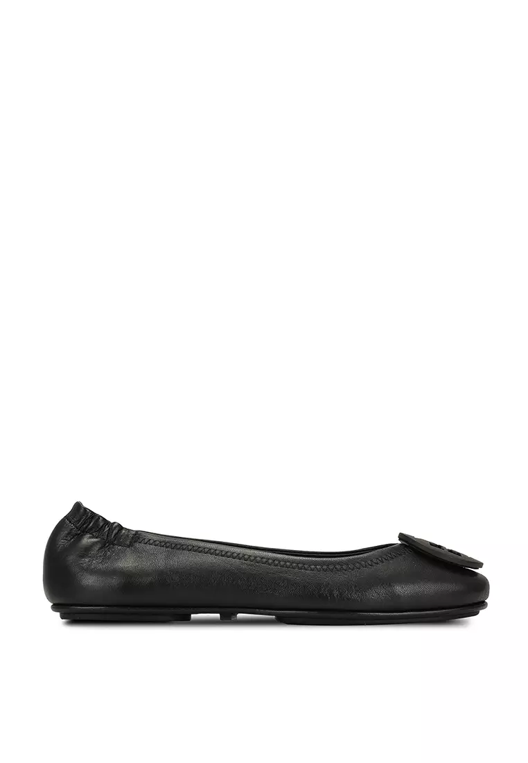 Minnie Travel Ballerina Flats with Leather Logo (nt)
