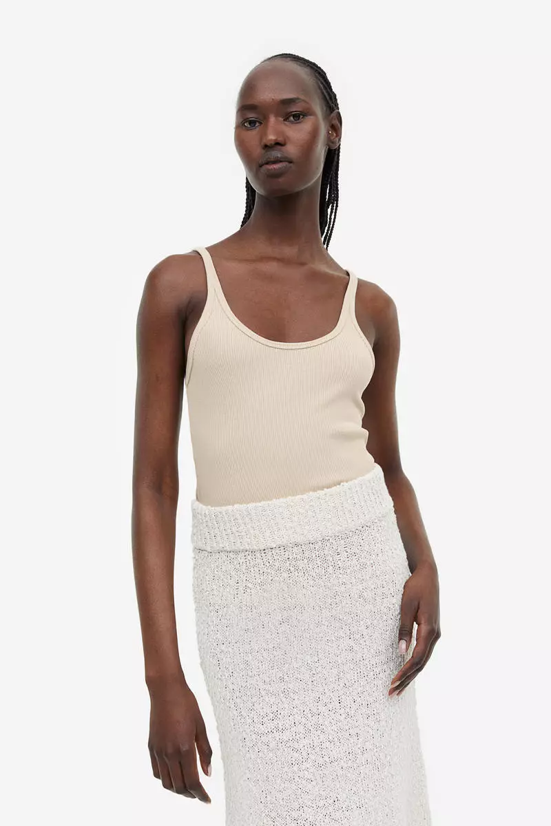 Buy H&M Ribbed vest top Online ZALORA Malaysia