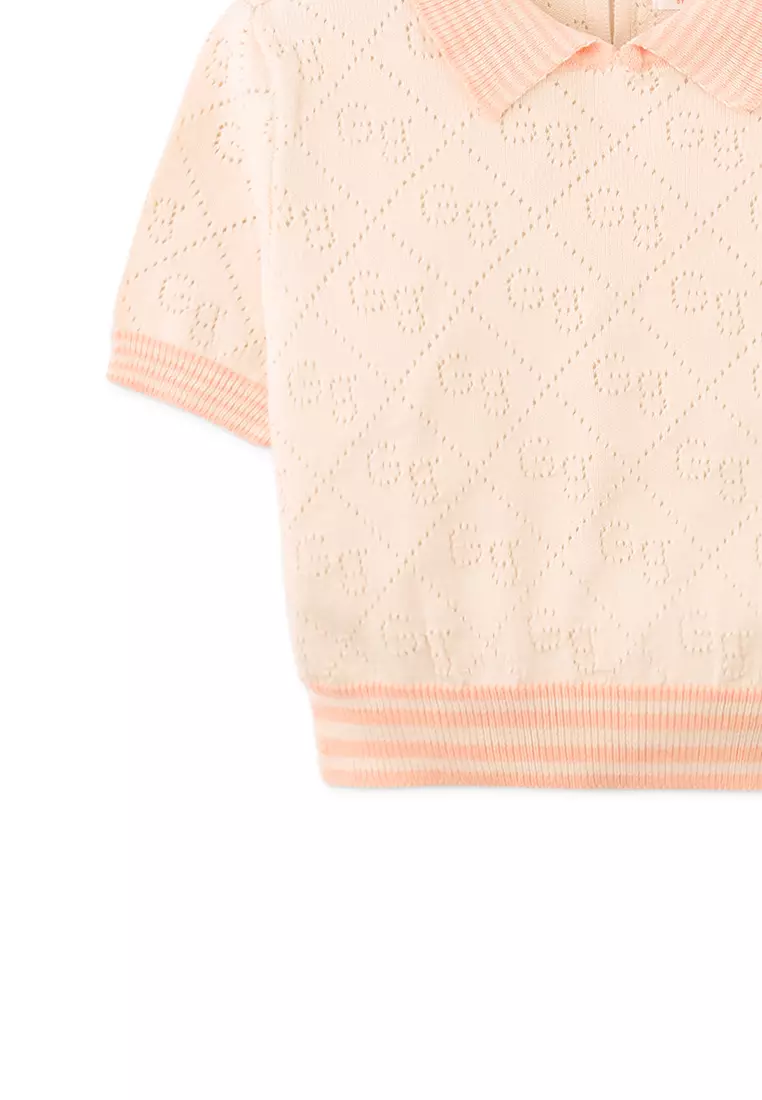 Gianna Top With A Gg Pointelle Design