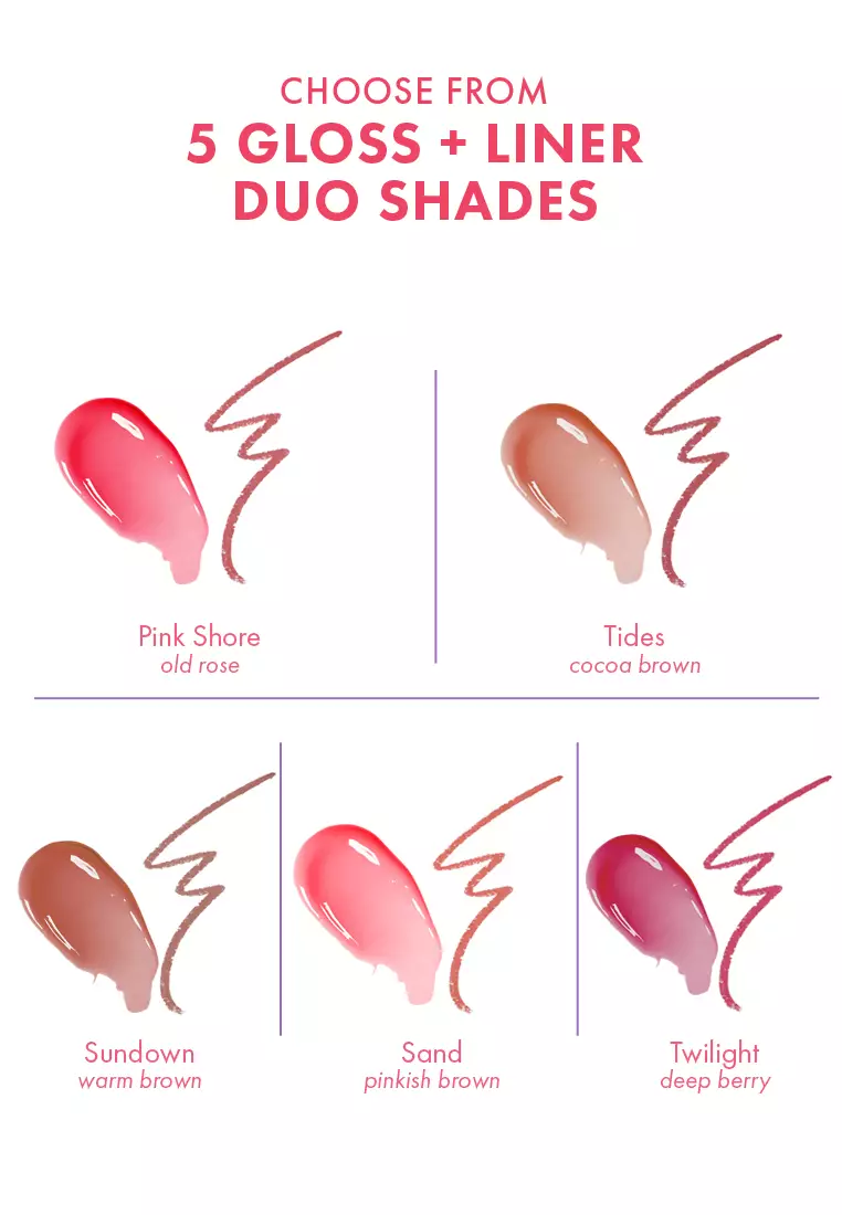 fresh lip gloss and lip liner set - sundown