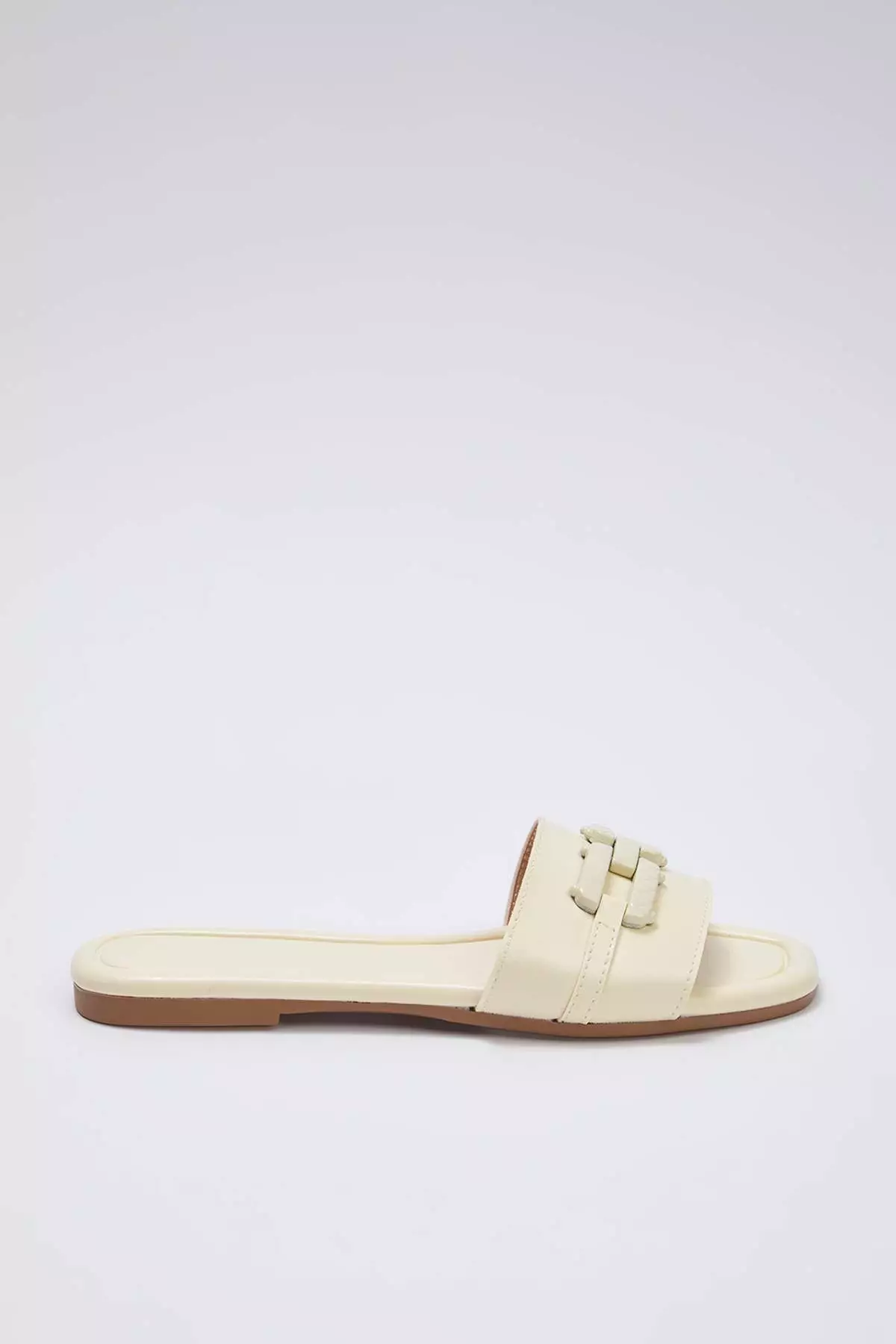 Yellow Chain Detailed Women's Slippers Takss25Te00063