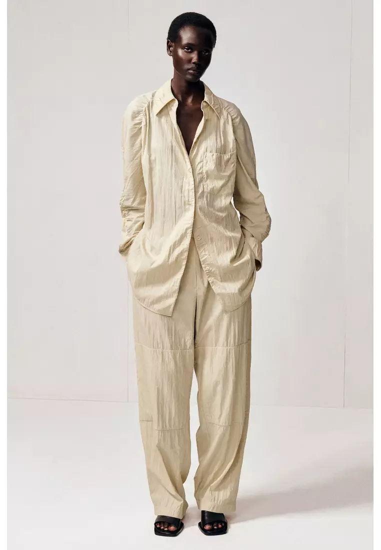 HANDMADE CRINKLED-SILK SHIRT