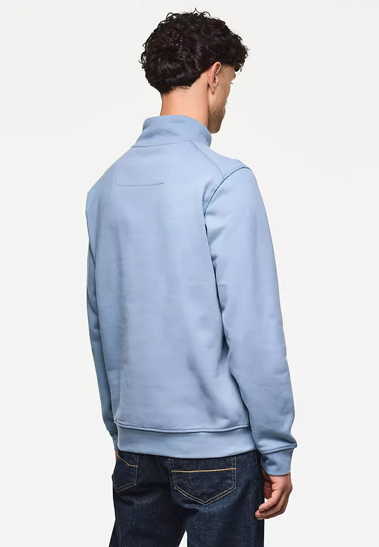 MENS BLUE SHADOW KRAVIZ 1/4 ZIP WITH PARACHUTE OVERLAY