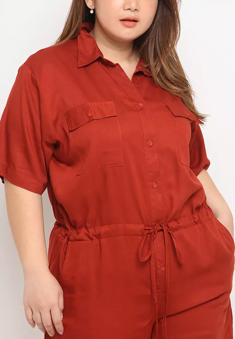 Plus Size Jumpsuit Sydney Tangerine