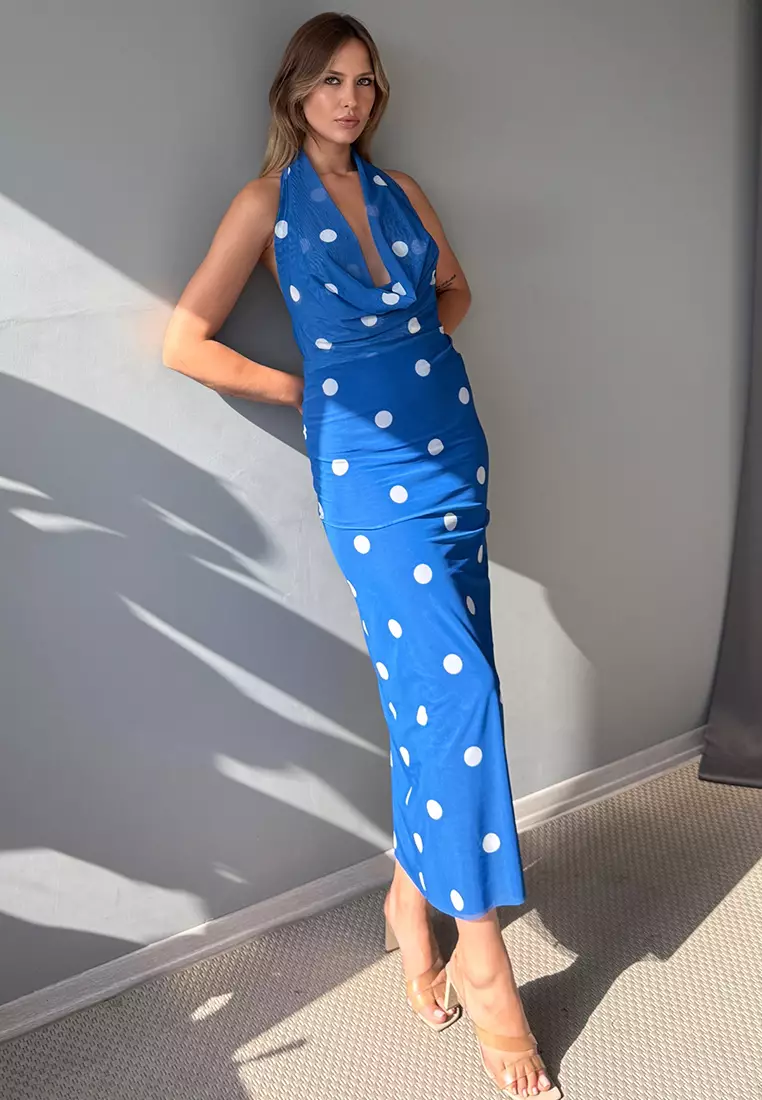 Polka Dot Tulle Midi Dress