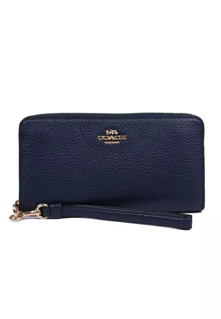 Navy blue coach wallet new arrivals