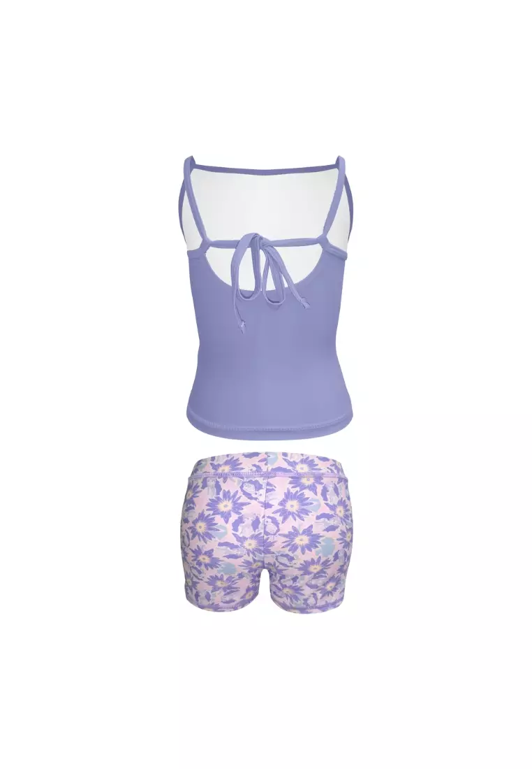 Frozen Tankini Top Boyleg Bottom Set With Print Swimwear For Kids Girls