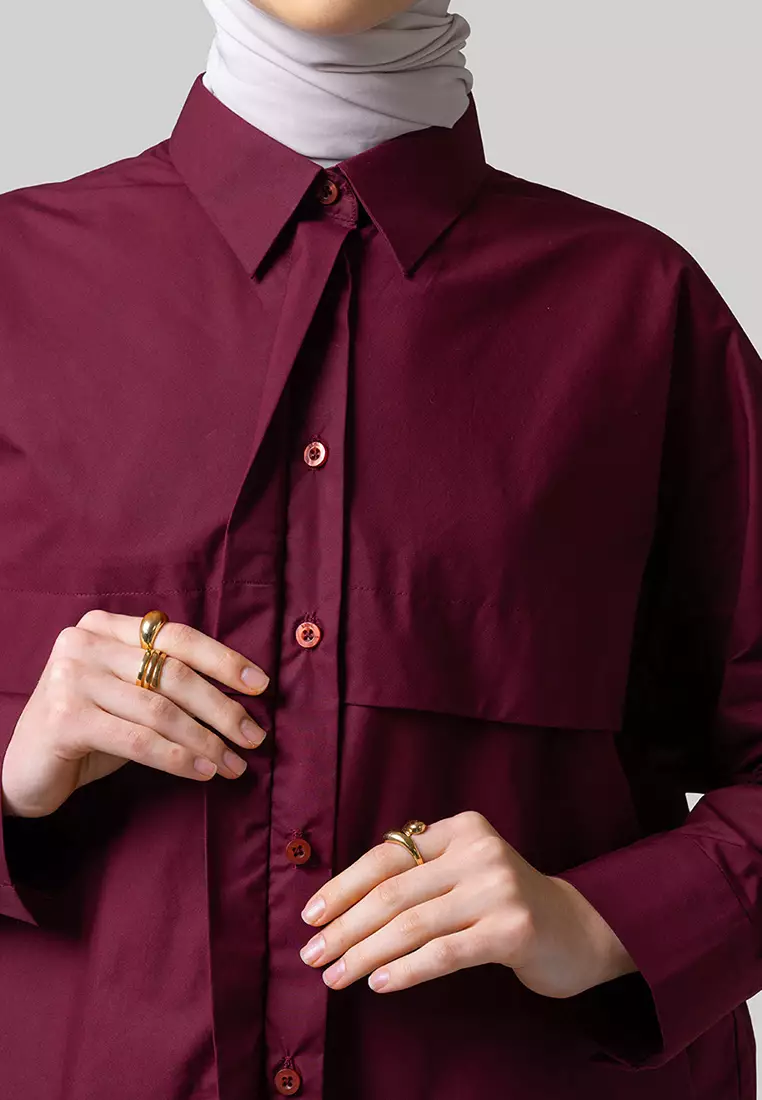 Kami Risla Oversized Top Mahogany