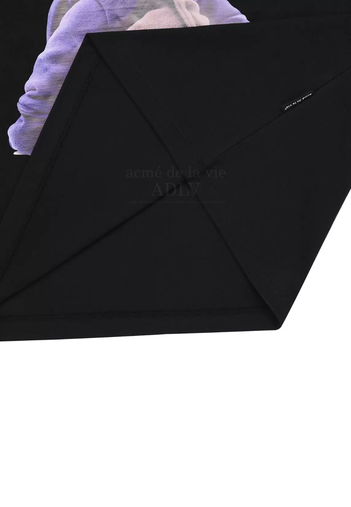 Baby Face Short Sleeve Tshirt - Black Purple Dinosaur