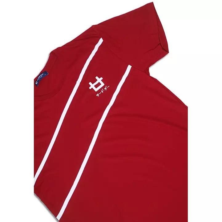 MTE44F 2diagline logo dakir mr T-shirt Merah