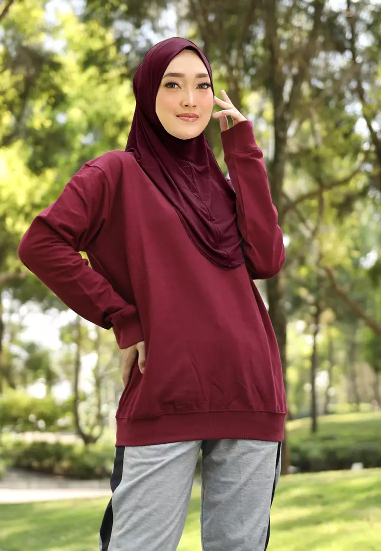 Cotton Bee - Safar Sport Bergo | Hijab Instan Olahraga - Garnet