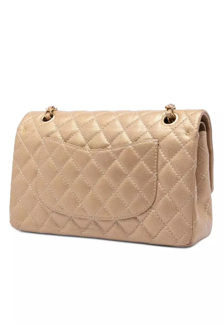 Pre-Loved Chanel Medium Classic Iridescent Caviar Double Flap