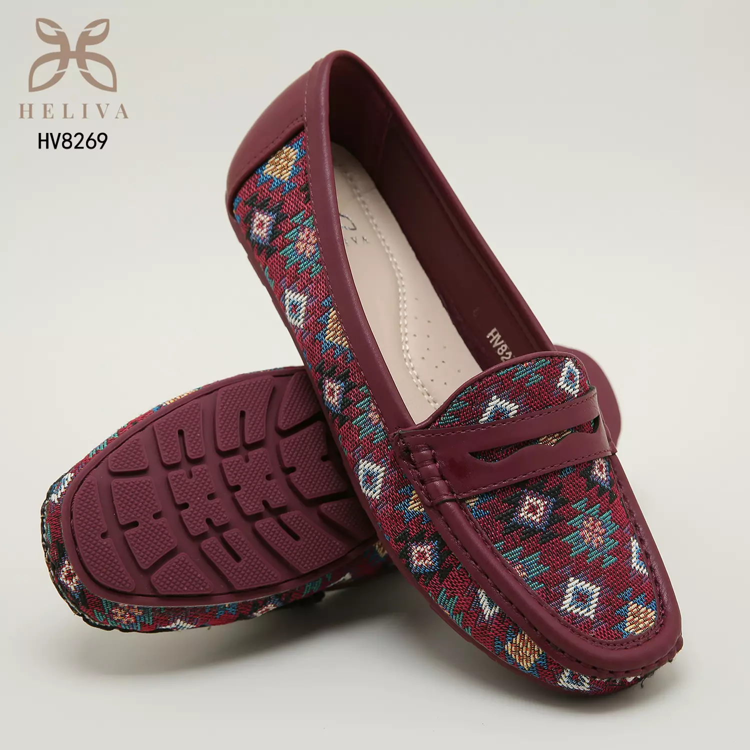 Heliva Claudia  Lady Loafers Slip On Anyaman Style