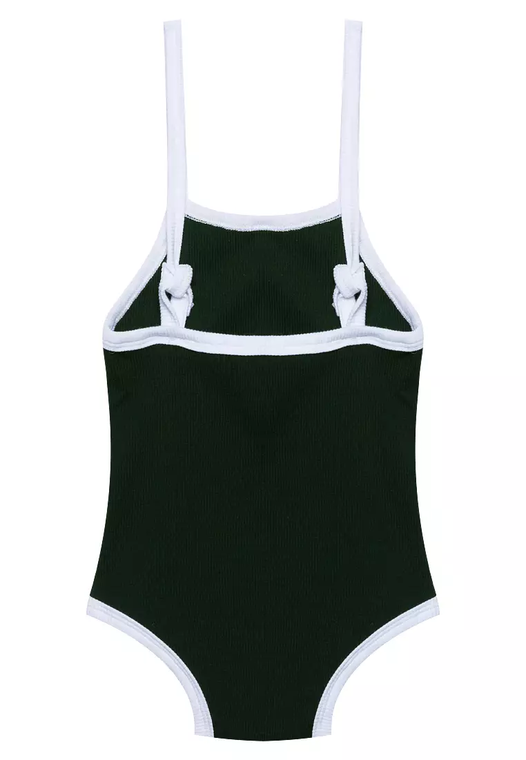 Samantha Ribbed Playsuit With Contrast Trims