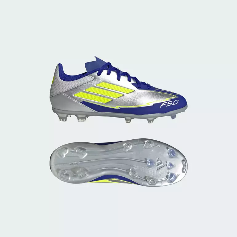 Football F50 League Messi Firm/Multi-Ground Boots Kids Unisex Silver IH0924