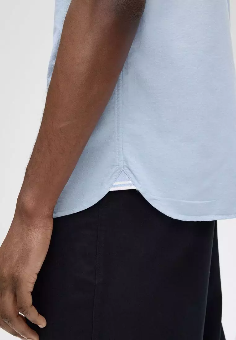 Fred Perry M8730 Oxford Shirt (Light Smoke)