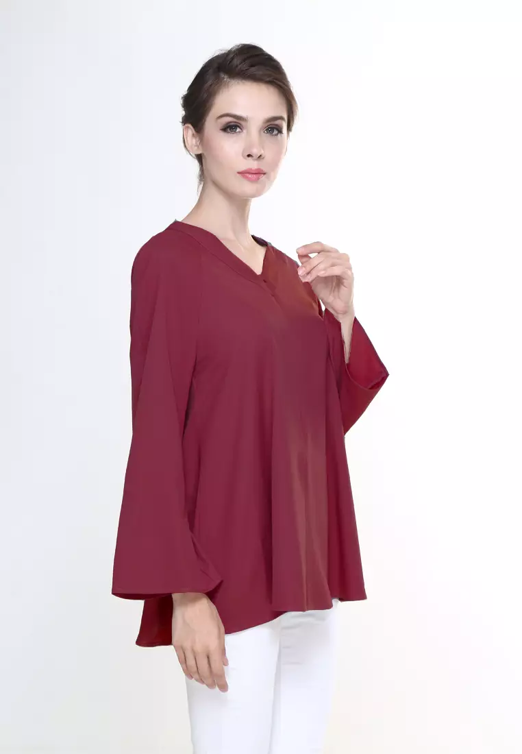 Vivi Top in Maroon