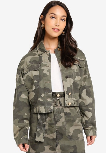 Buy River Island Myles Camo Denim Jacket Zalora Hk