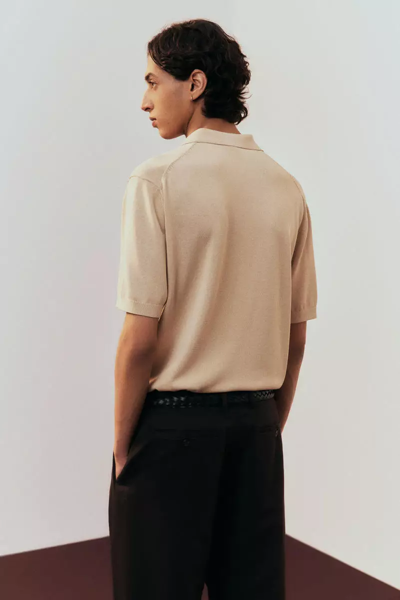 Regular Fit Fine-knit polo shirt