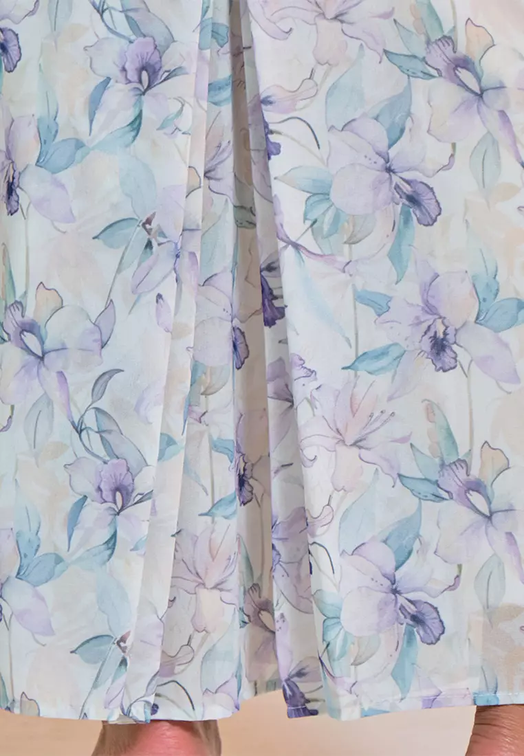 Bulanara Blouse & Skirt - Cream/Violet Orchid