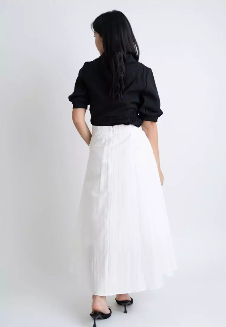 MAXI FLARE SKIRT WITH ELASTICITY WAISTBAND