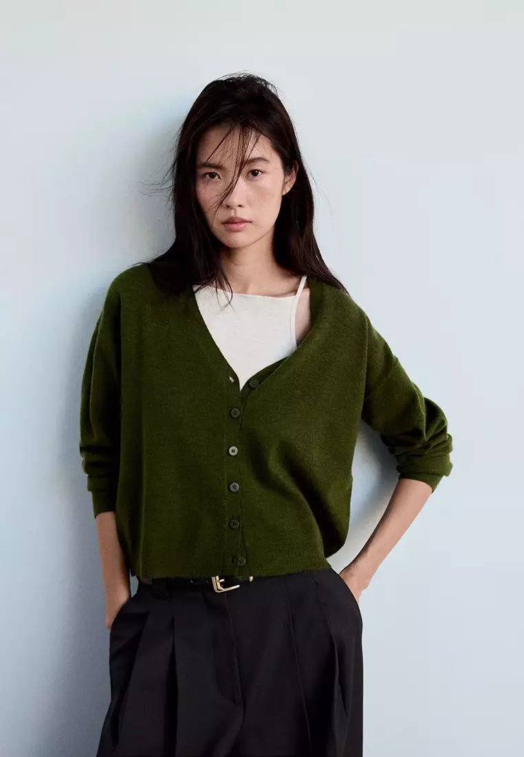 Buy Mango V-Neck Buttoned Cardigan 2026 Online | ZALORA