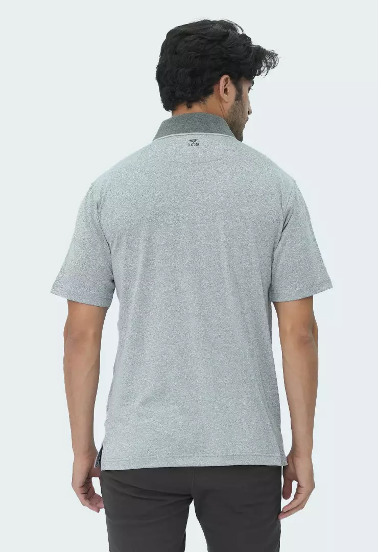 LGS - Kaos Polo - Hidden Pocket - Kerah Abu Gelap - Regular Fit - Abu -  CWS.225.R3385.02.C