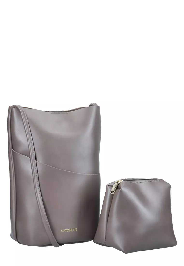 MAYONETTE Burgundy Shoulder Bag - Tas Shoulder Wanita - Taupe