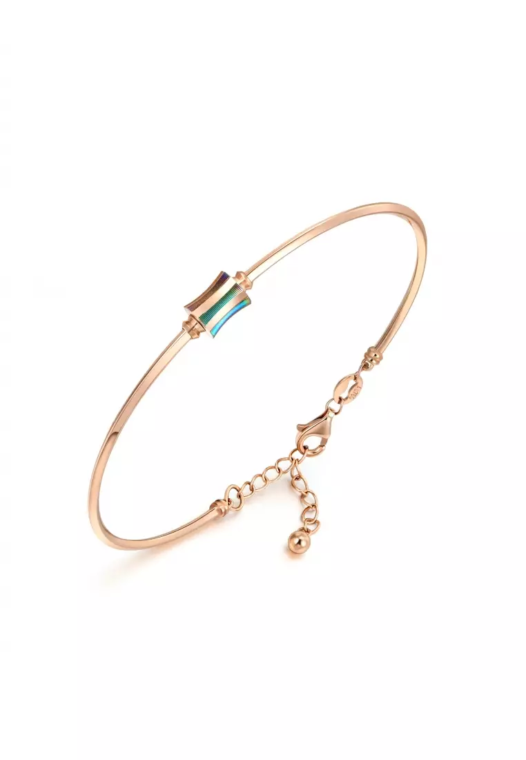 18K Rose Gold Bangle for Women 91702K