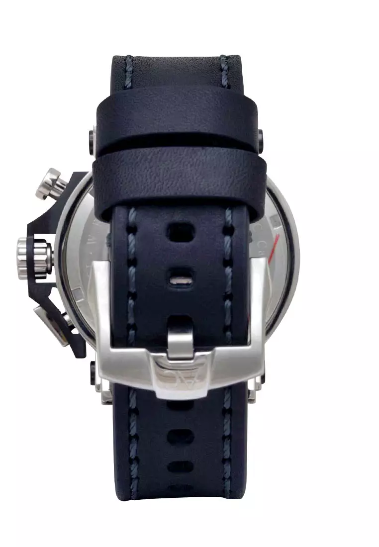 Alexandre Christie Jam Tangan Pria - Black Silver - Leather Strap - 9205 BCLTBBA