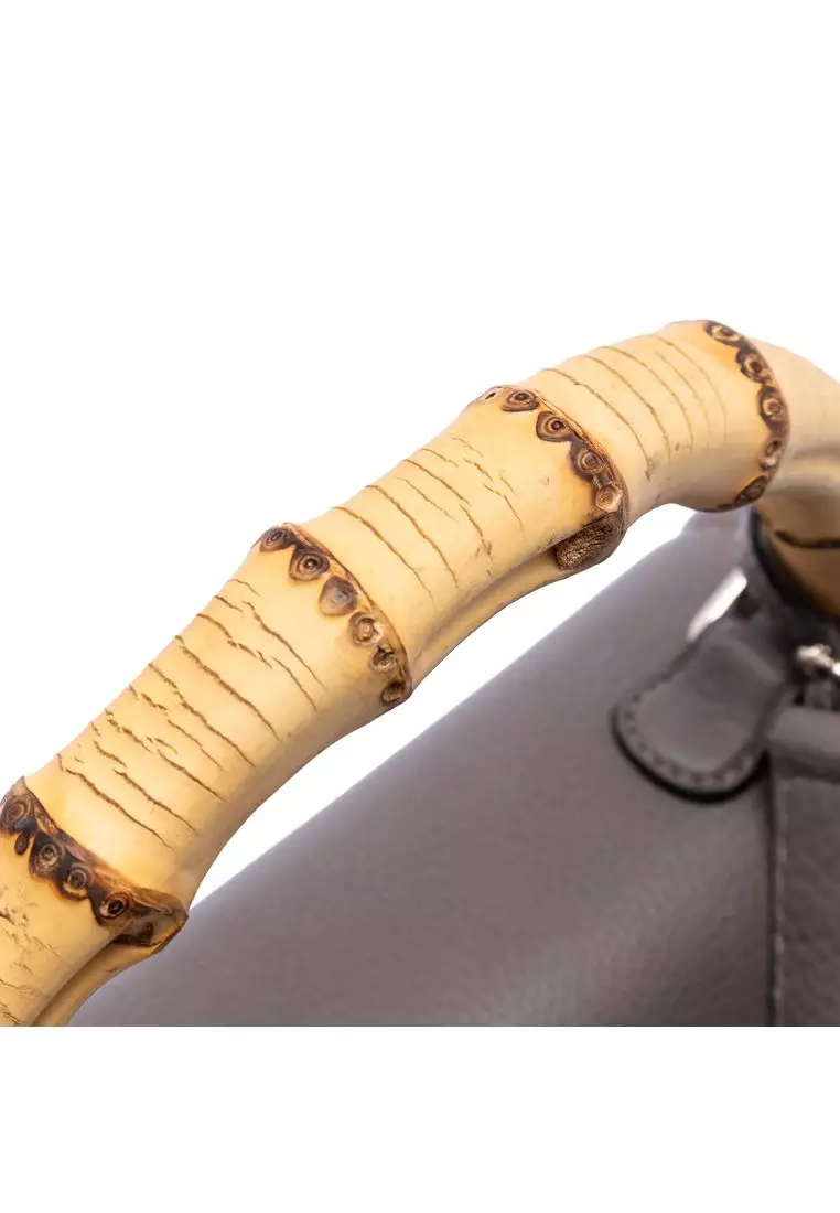 Pre-Loved Gucci Medium Leather New Bamboo Satchel
