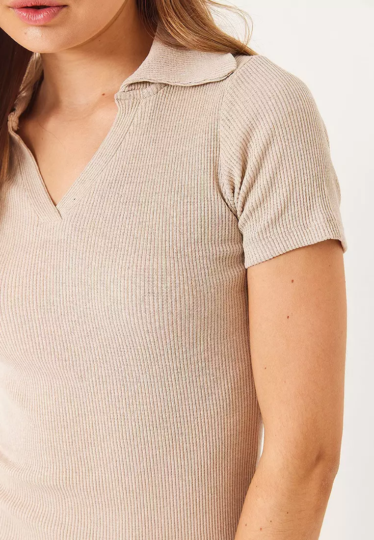 Women's Camisole Polo Neck Mini Basic Dress 60284008