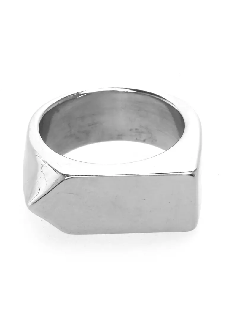 Daisy Aksesoris Fashion Pria Wanita CIncin Uniqe Design Material Titanium ORIGINAL - Silver Glossy